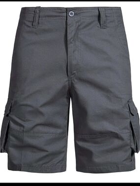 Men's Gray Cargo Shorts with Utility Pockets